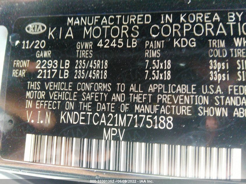 2021 KIA SELTOS SX KNDETCA21M7175188