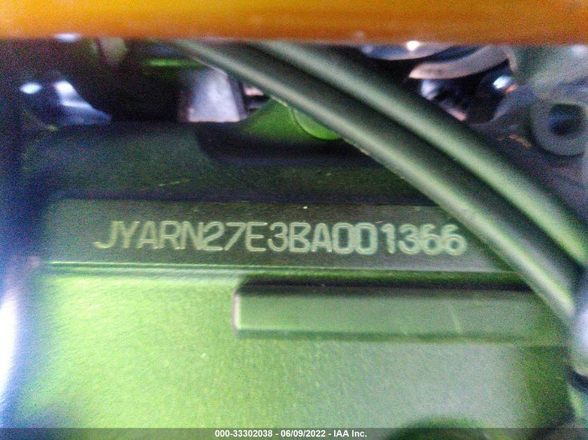 2011 YAMAHA FZ8 N JYARN27E3BA001366