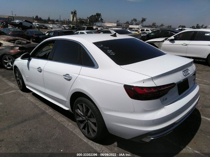 2021 AUDI A4 SEDAN PREMIUM WAUABAF49MN010045