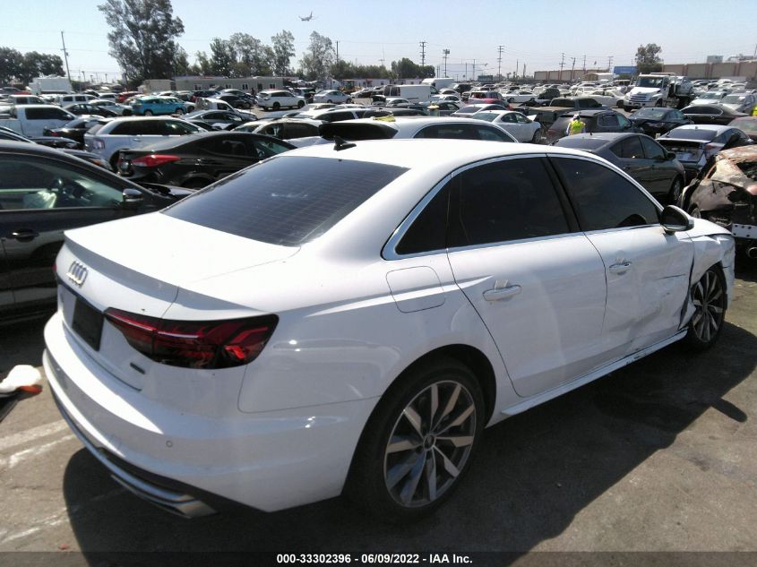 2021 AUDI A4 SEDAN PREMIUM WAUABAF49MN010045
