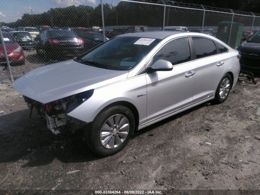 2016 HYUNDAI SONATA HYBRID SE KMHE24L15GA027187