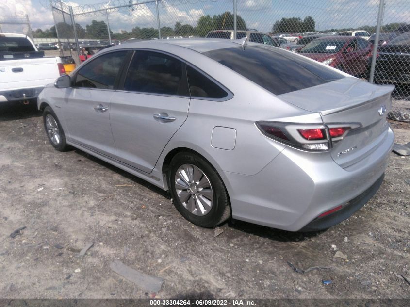 2016 HYUNDAI SONATA HYBRID SE KMHE24L15GA027187