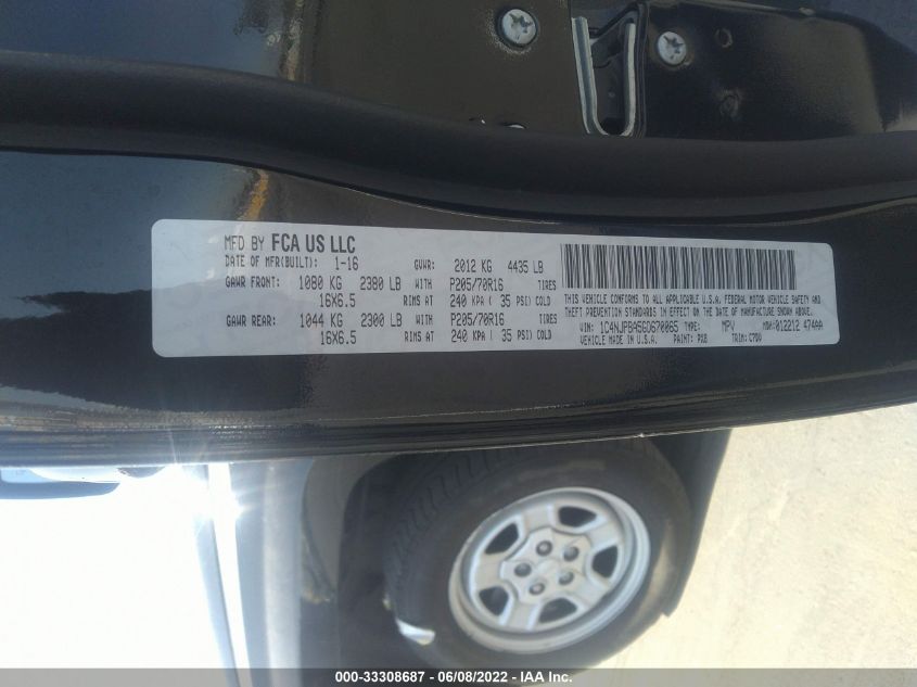 2016 JEEP PATRIOT SPORT 1C4NJPBA5GD670065