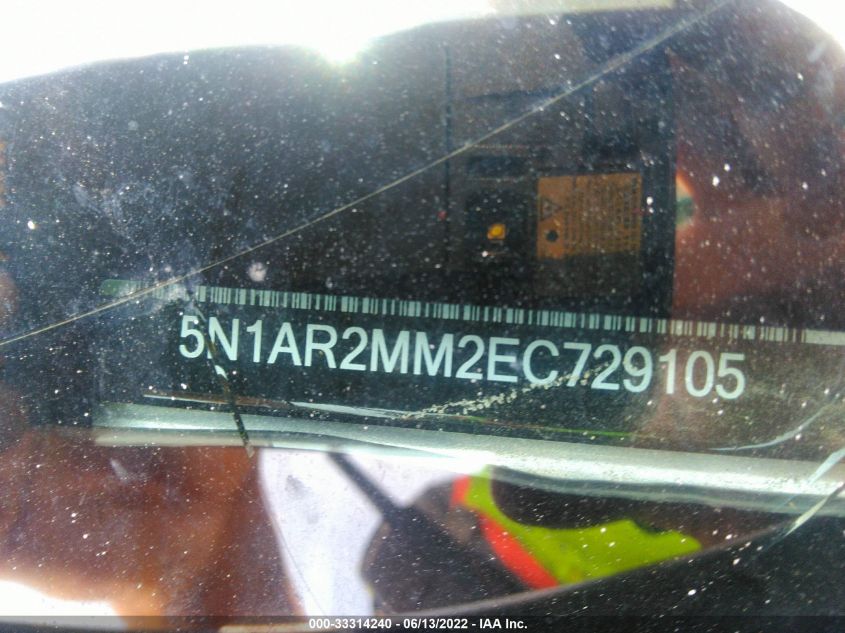2014 NISSAN PATHFINDER SL 5N1AR2MM2EC729105