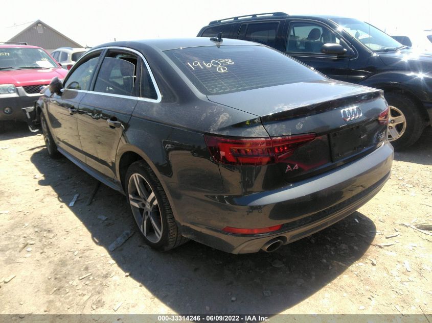 2018 AUDI A4 PREMIUM PLUS WAUENAF44JA196038