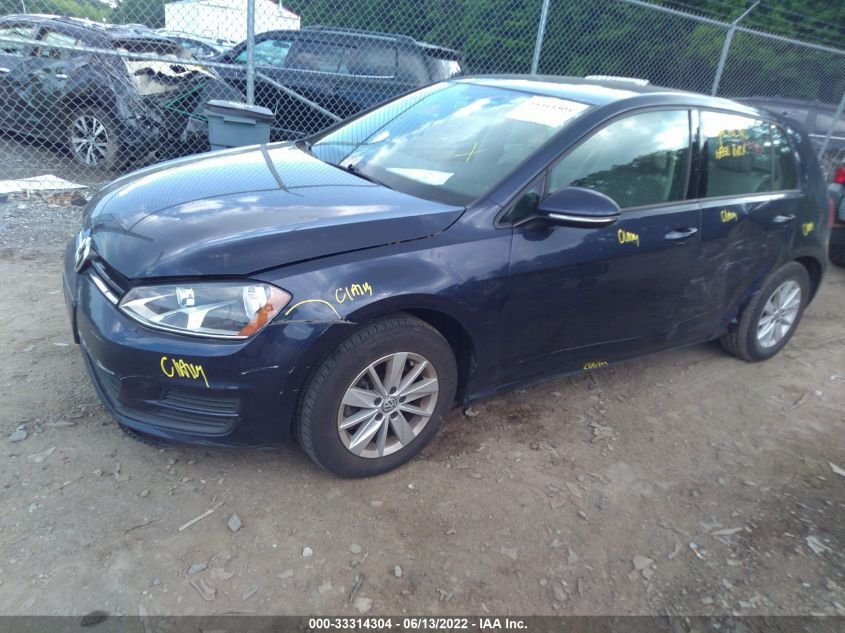 2016 VOLKSWAGEN GOLF TSI S 3VW217AU8GM032330