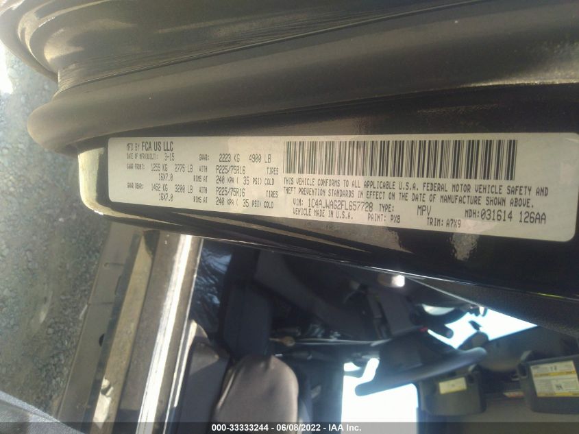 2015 JEEP WRANGLER SPORT 1C4AJWAG2FL657728