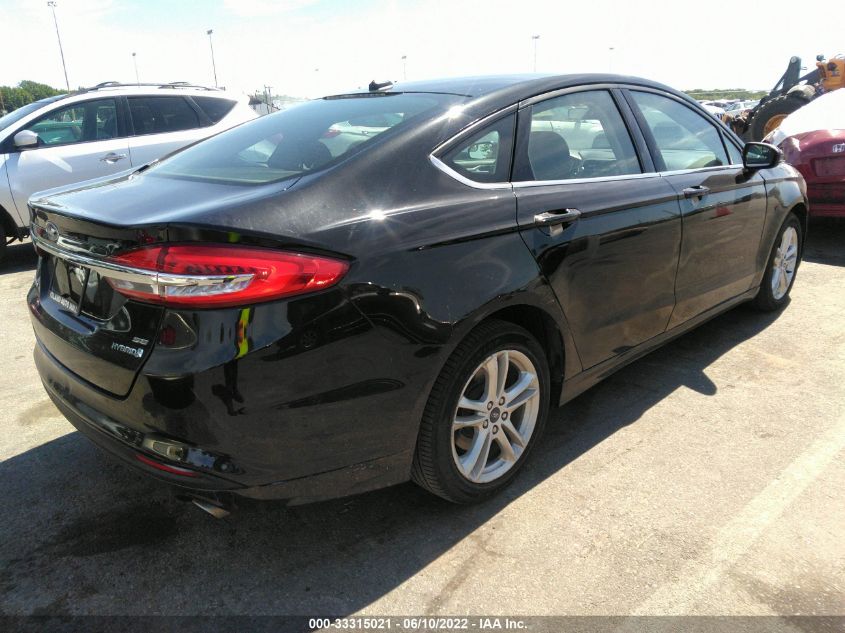 2018 FORD FUSION HYBRID SE 3FA6P0LU3JR168808