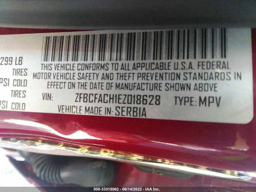 2014 FIAT 500L LOUNGE ZFBCFACH1EZ018628