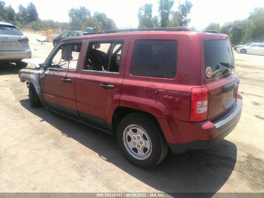 2014 JEEP PATRIOT SPORT 1C4NJPBB6ED533299