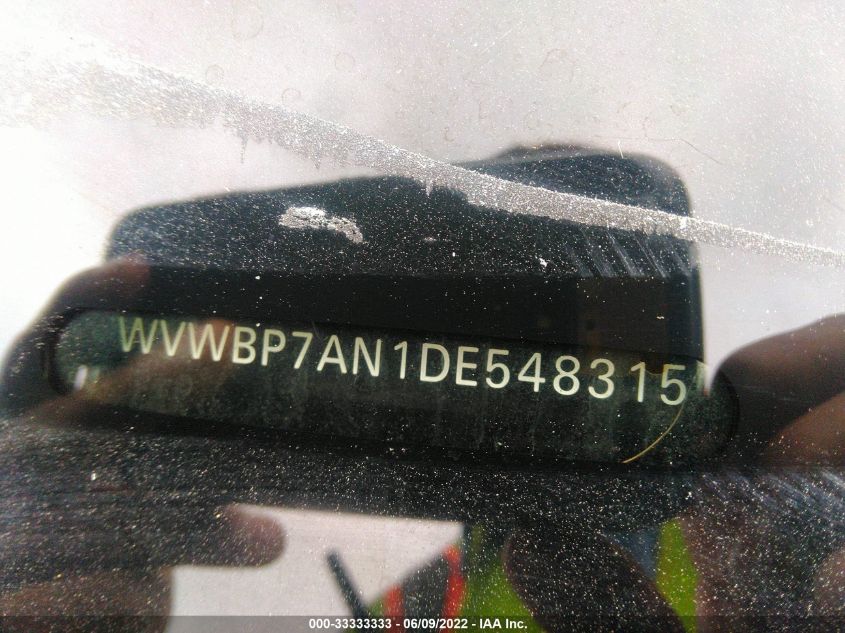 2013 VOLKSWAGEN CC SPORT WVWBP7AN1DE548315