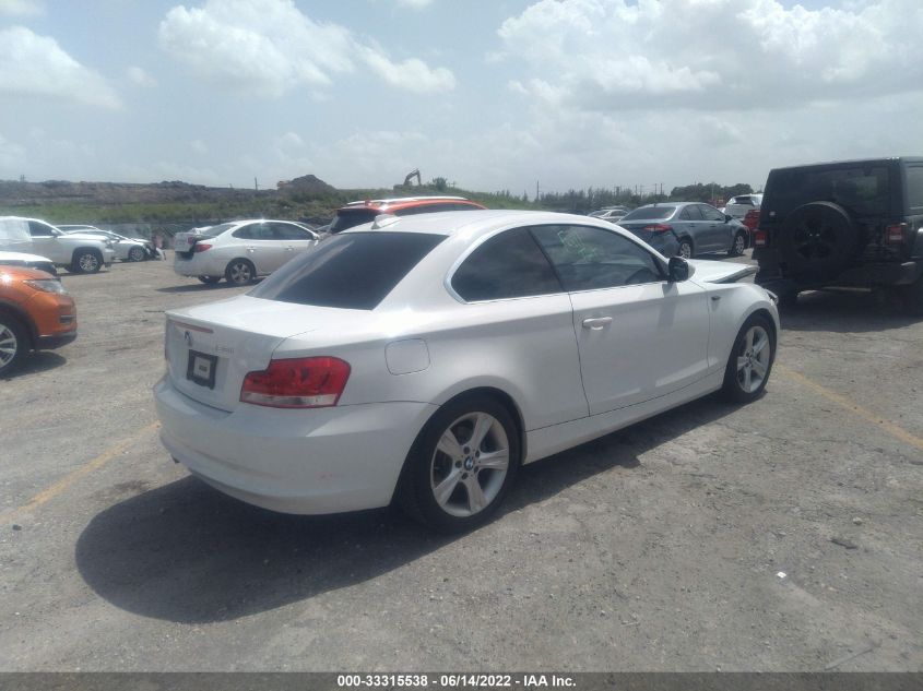 2013 BMW 1 SERIES 128I WBAUP7C52DVP24663