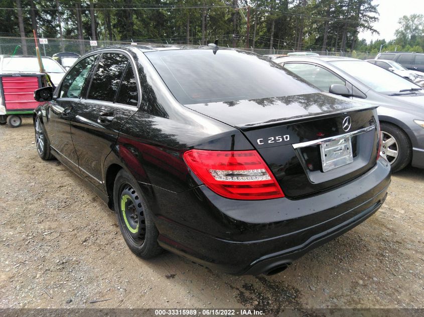 2013 MERCEDES-BENZ C-CLASS C 250 WDDGF4HB9DR267526