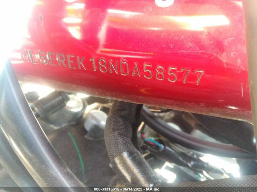 2022 KAWASAKI ER650 K ML5EREK18NDA58577