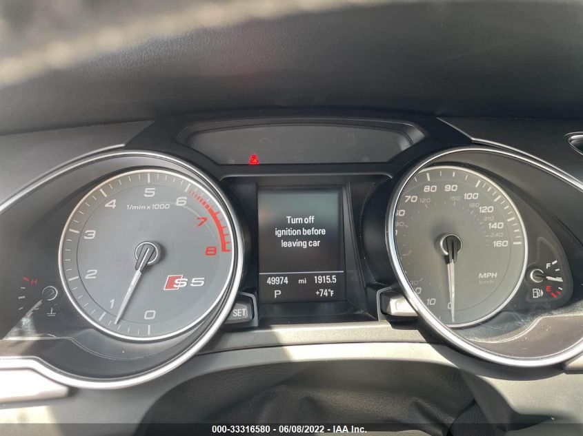 2014 AUDI S5 PREMIUM PLUS WAUCGAFRXEA010117