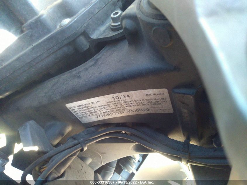2015 YAMAHA FJ09 C JYARN37Y5FA000029