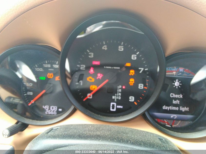 2015 PORSCHE BOXSTER WP0CA2A89FS120841