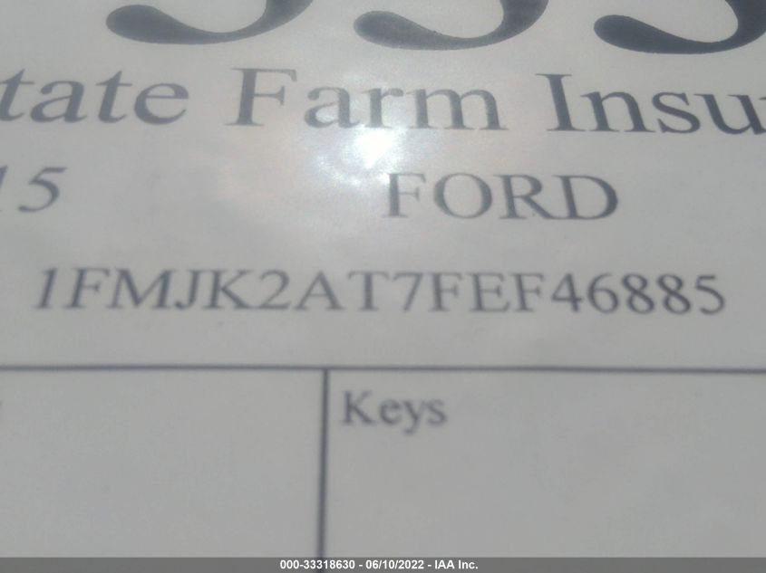2015 FORD EXPEDITION EL LIMITED 1FMJK2AT7FEF46885