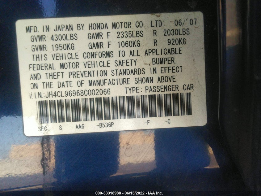 Acura Tsx 2008