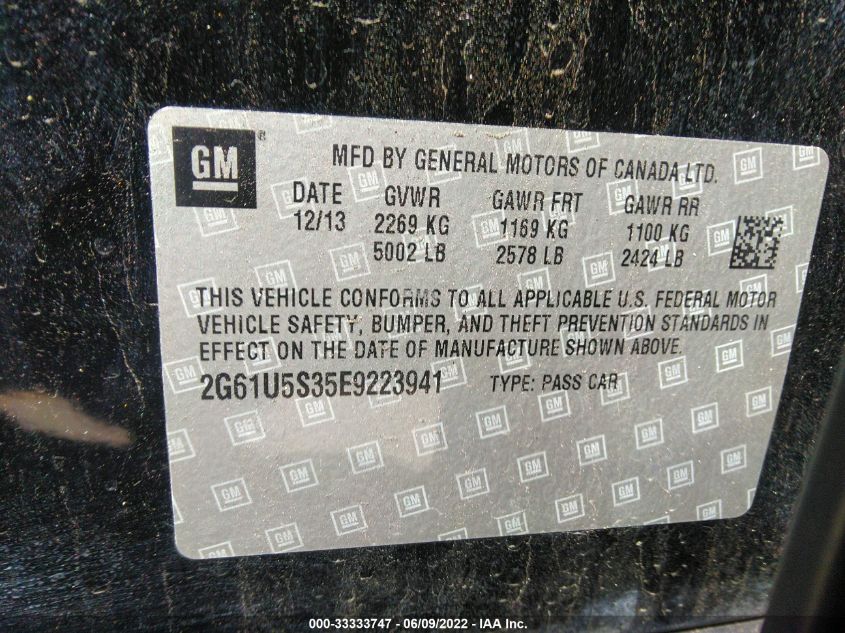 2014 CADILLAC XTS LIVERY PACKAGE 2G61U5S35E9223941