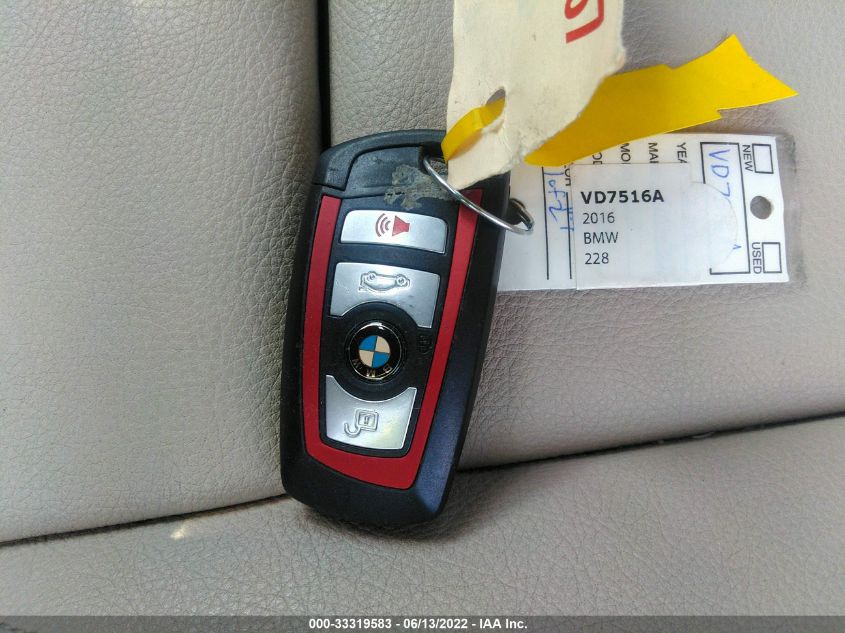 2016 BMW 2 SERIES 228I WBA1F9C50GV546144