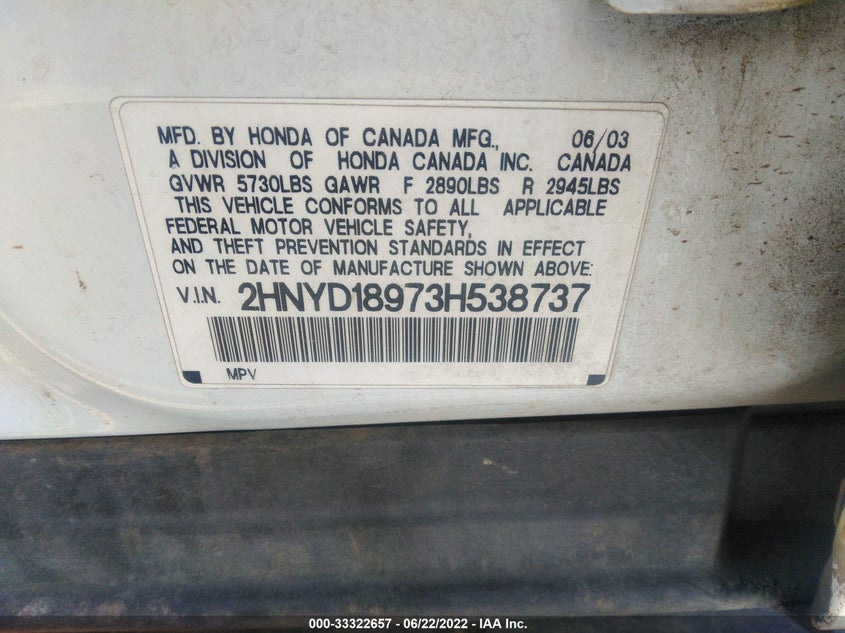 Acura Mdx 2003