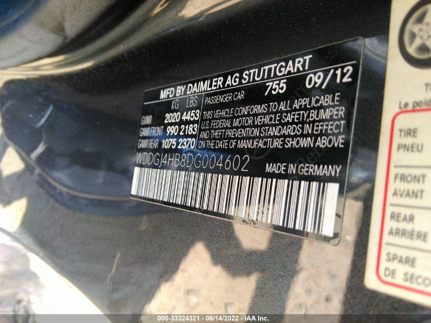 2013 MERCEDES-BENZ C-CLASS C 250 WDDGJ4HB8DG004602