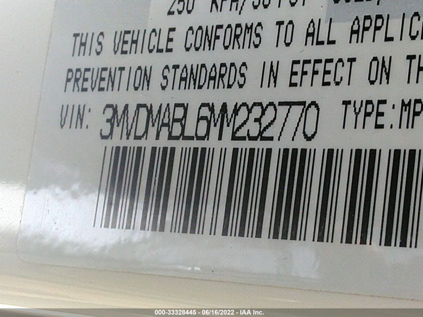 2021 MAZDA CX-30 SELECT 3MVDMABL6MM232770