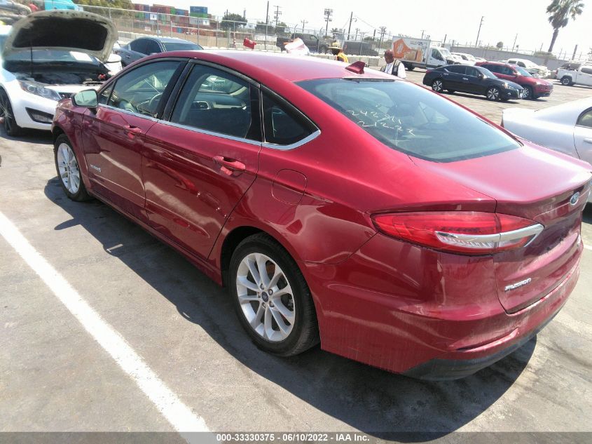 2019 FORD FUSION HYBRID SE 3FA6P0LU9KR188482