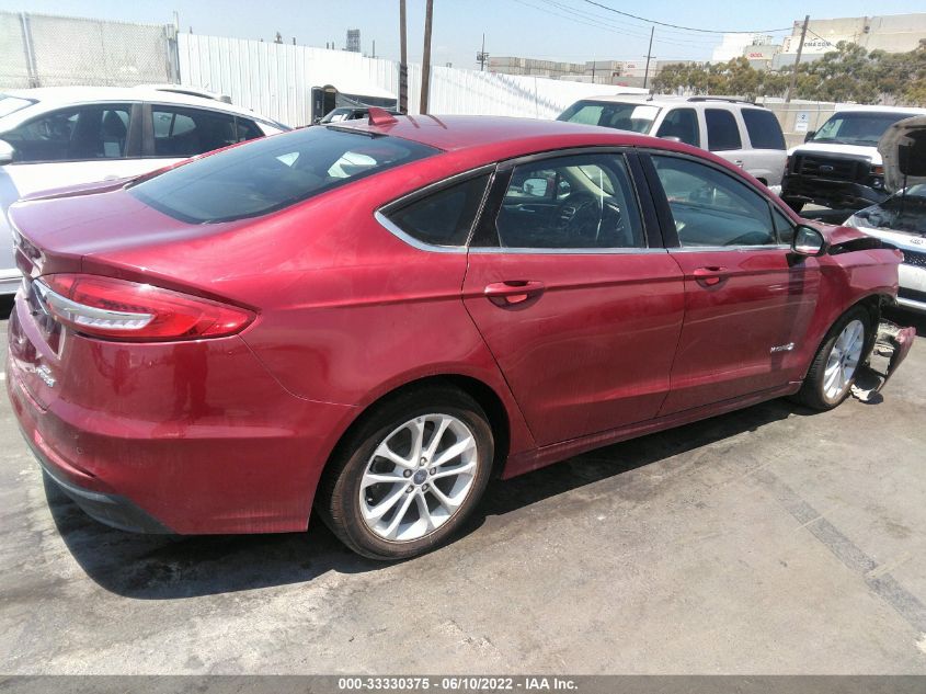 2019 FORD FUSION HYBRID SE 3FA6P0LU9KR188482