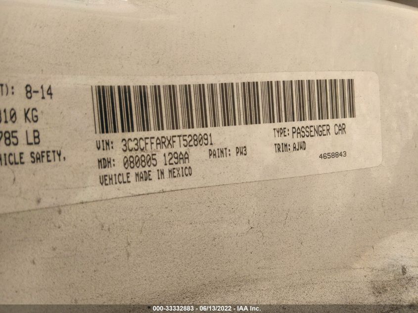 2015 FIAT 500 POP 3C3CFFARXFT528091