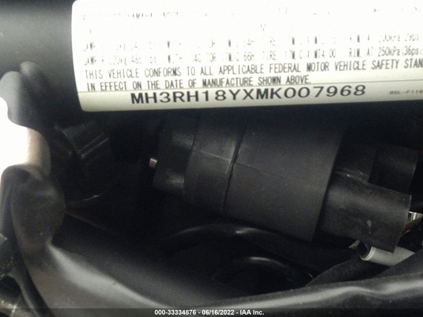 2021 YAMAHA YZFR3 A MH3RH18YXMK007968