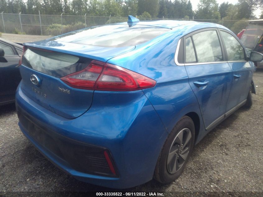 2017 HYUNDAI IONIQ HYBRID SEL KMHC75LC0HU017909