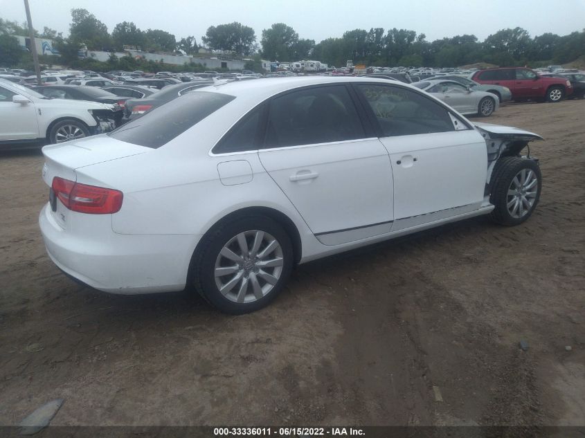 2013 AUDI A4 PREMIUM WAUBFAFL9DA160387