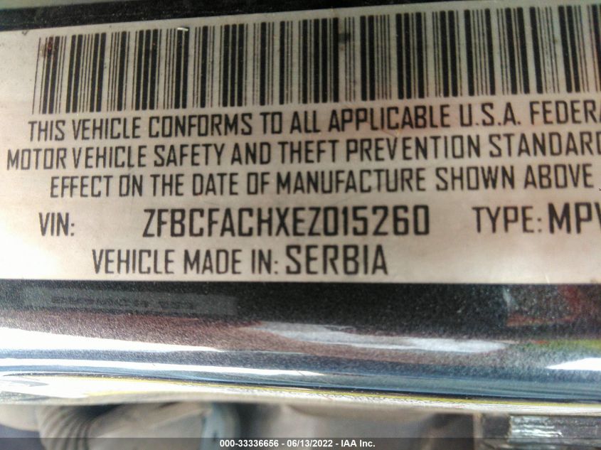 2014 FIAT 500L LOUNGE ZFBCFACHXEZ015260
