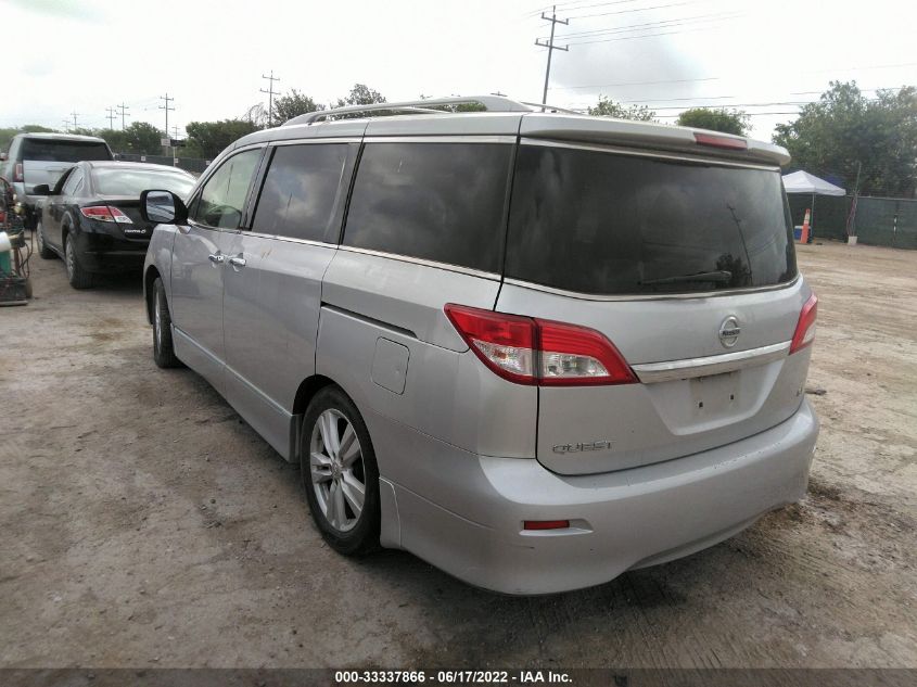 2013 NISSAN QUEST SL JN8AE2KP3D9063739