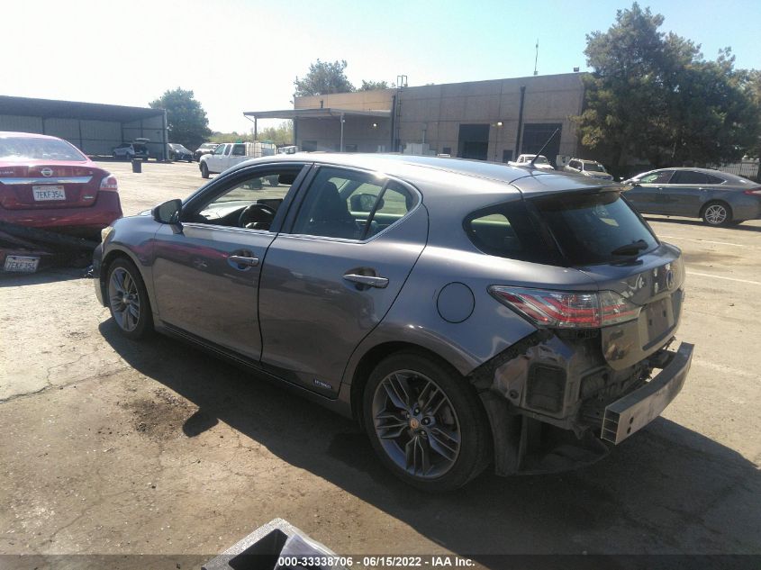2013 LEXUS CT 200H 200 JTHKD5BH0D2132696