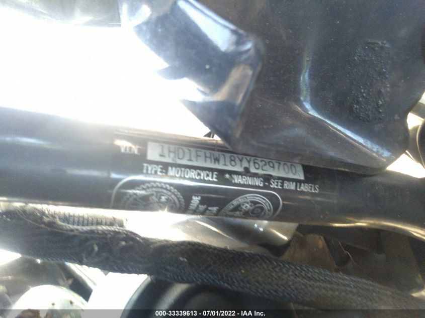 2000 HARLEY-DAVIDSON FLHPI 1HD1FHW18YY629700