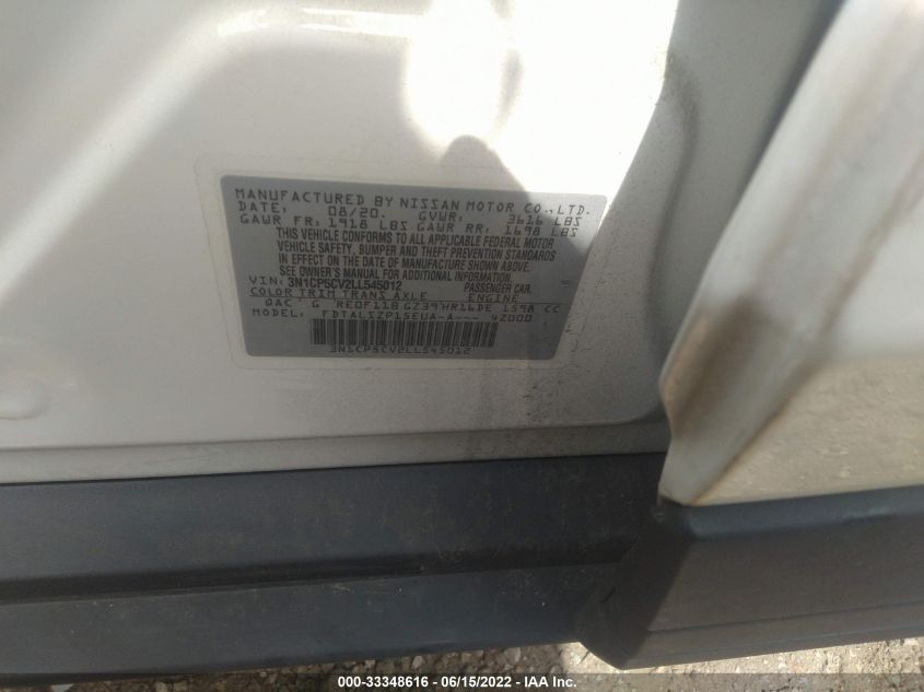 2020 NISSAN KICKS SV 3N1CP5CV2LL545012