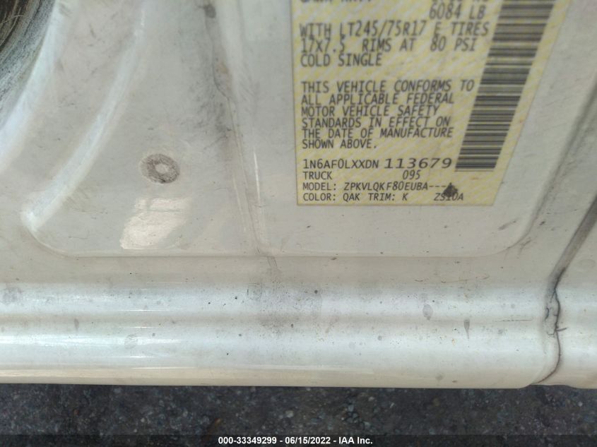 2013 NISSAN NV S 1N6AF0LXXDN113679