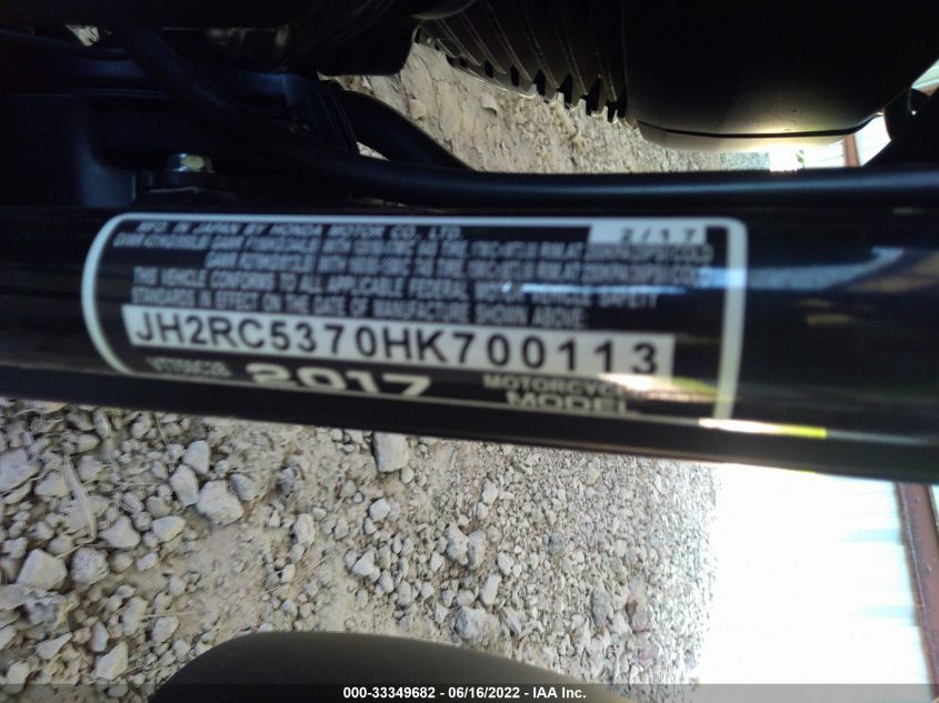 2017 HONDA VT750 C2B JH2RC5370HK700113