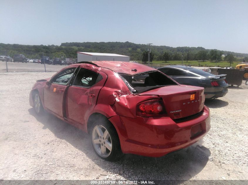 2013 DODGE AVENGER SXT 1C3CDZCB5DN556742
