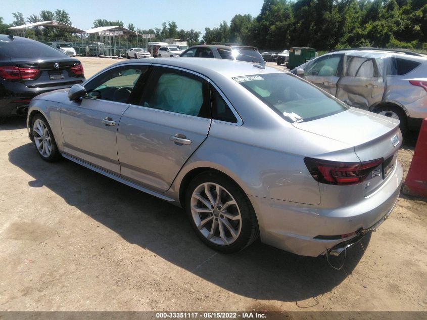 2019 AUDI A4 PRESTIGE WAUFNAF42KN016618