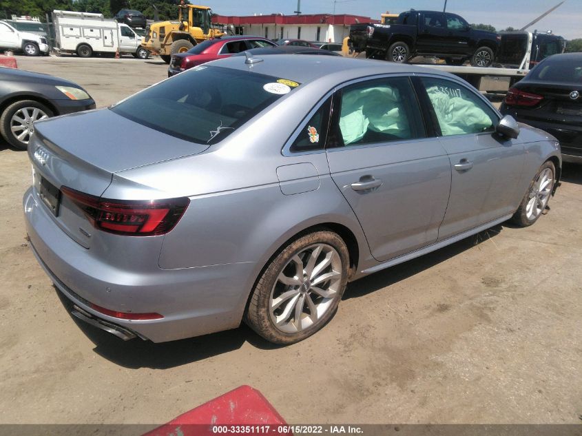 2019 AUDI A4 PRESTIGE WAUFNAF42KN016618