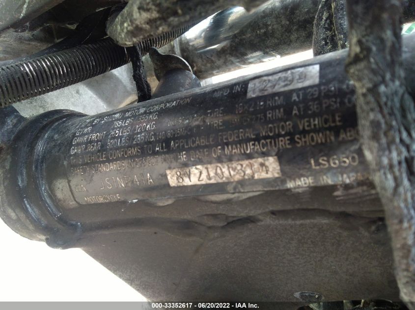 2000 SUZUKI LS650 P JS1NP41A8Y2101314