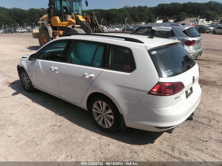 2017 VOLKSWAGEN GOLF SPORTWAGEN S 3VWU17AU6HM526955