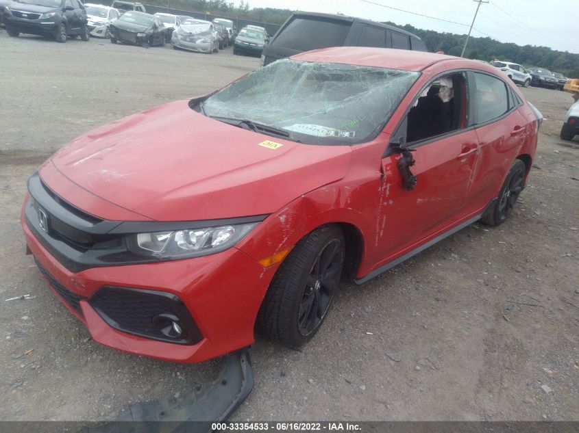 2018 HONDA CIVIC HATCHBACK SPORT SHHFK7H41JU401966