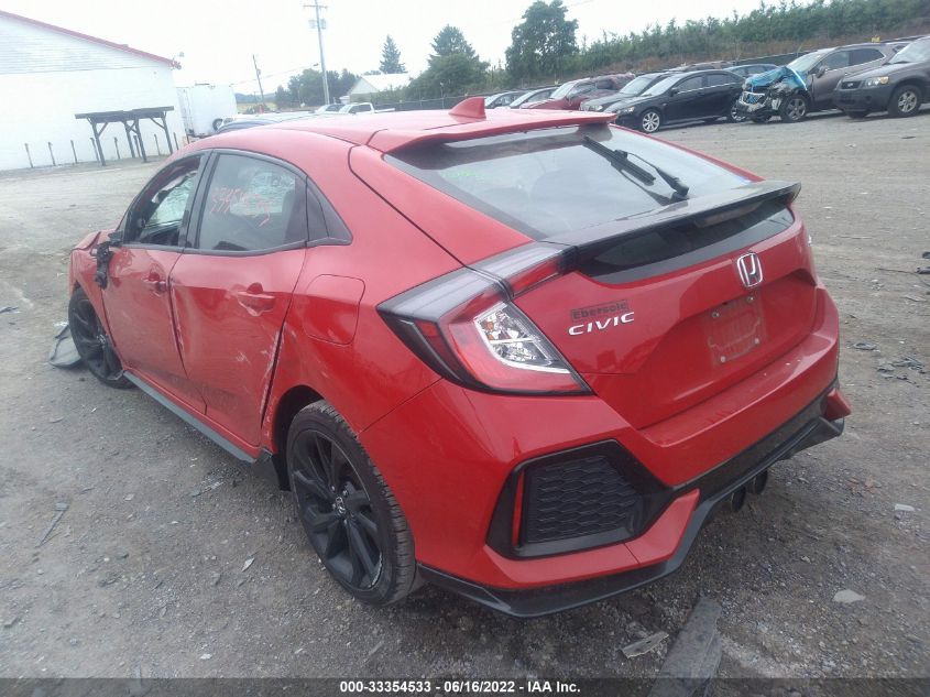 2018 HONDA CIVIC HATCHBACK SPORT SHHFK7H41JU401966