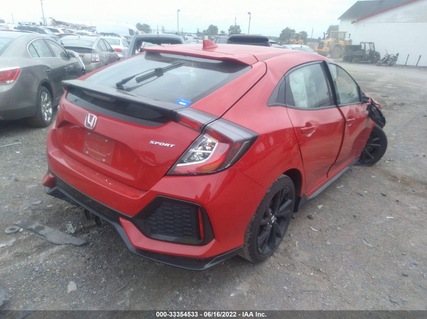2018 HONDA CIVIC HATCHBACK SPORT SHHFK7H41JU401966
