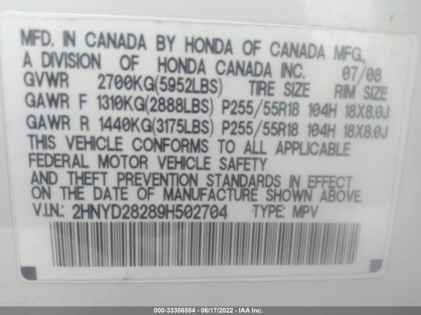 Acura Mdx 2009